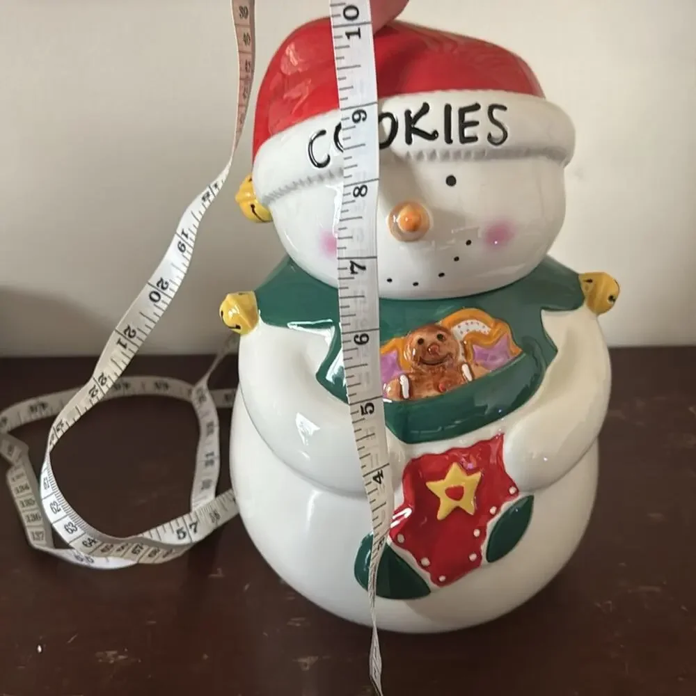 Hallmark | Snowman Cookie Jar- 2 Piece Set NWOT